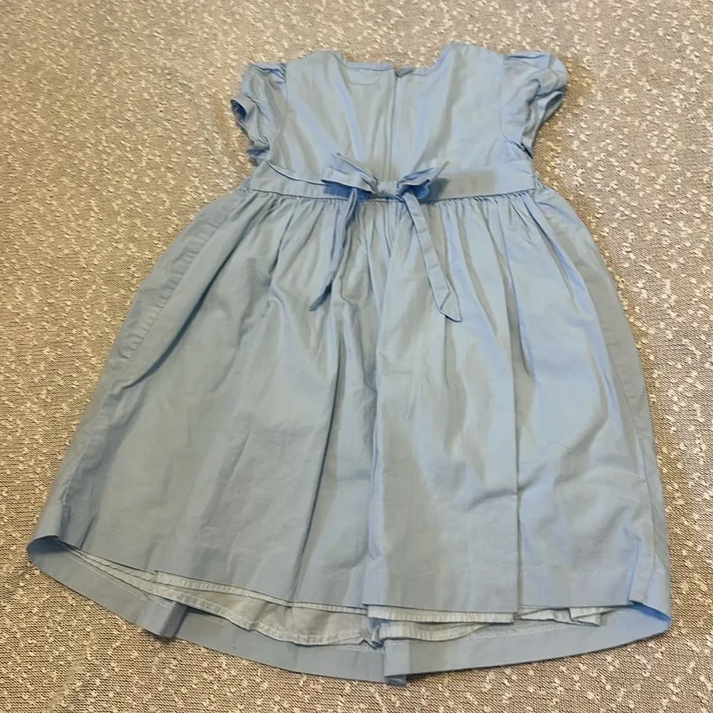 Gymboree Ice Cream Social Blue Smocked Embroidered Dress 3T